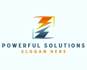 Electric Energy Lightning Bolt  logo design