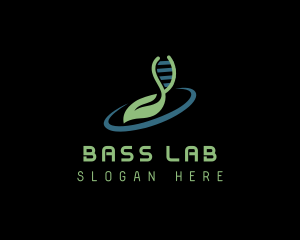 DNA Biotech Leaf logo design