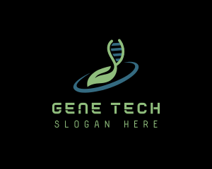 DNA Biotech Leaf logo design