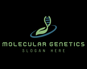 DNA Biotech Leaf logo design