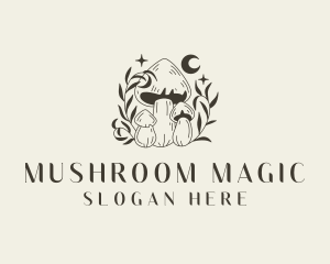 Mushroom Organic Healing logo design