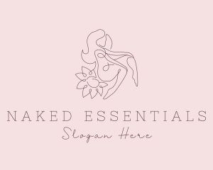 Flower Nude Model  logo design