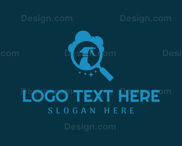 Magnifying Glass Spray Clean Logo