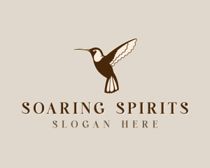 Flying Hummingbird Nature logo