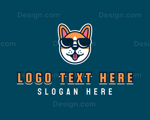 Cool Dog Glasses Logo