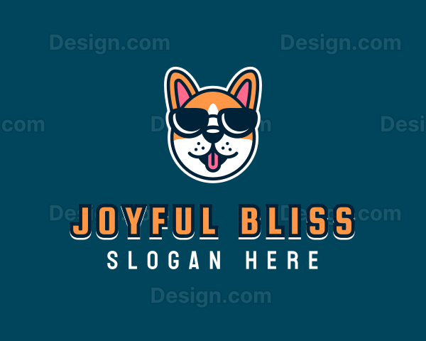 Cool Dog Glasses Logo