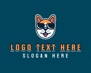 Cool Dog Glasses Logo