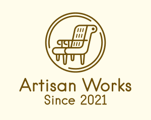 Armchair Furniture Badge logo design