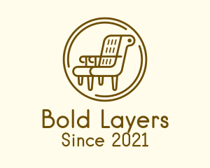 Armchair Furniture Badge logo design