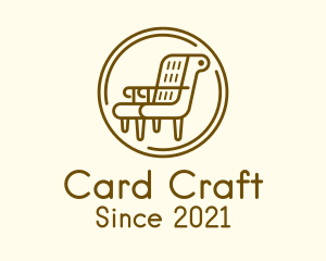 Armchair Furniture Badge logo design