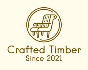 Armchair Furniture Badge logo design