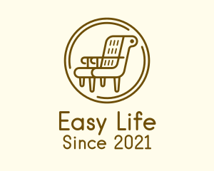 Armchair Furniture Badge logo design