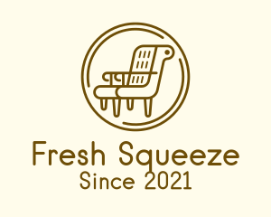 Armchair Furniture Badge logo design