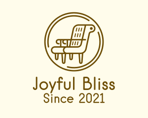 Armchair Furniture Badge logo design