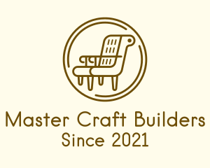 Armchair Furniture Badge logo design