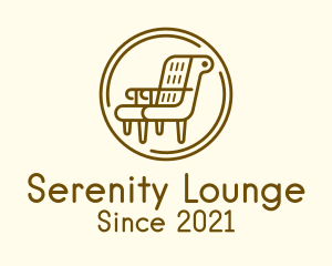 Armchair Furniture Badge logo design