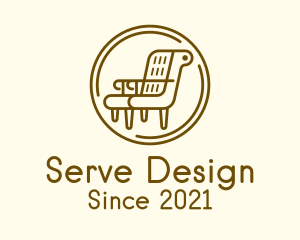 Armchair Furniture Badge logo design