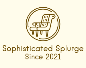 Armchair Furniture Badge logo design