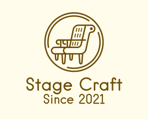 Armchair Furniture Badge logo design