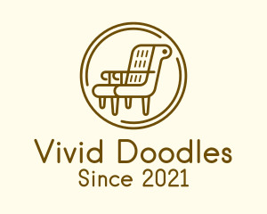 Armchair Furniture Badge logo design