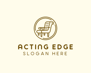 Armchair Furniture Badge logo design