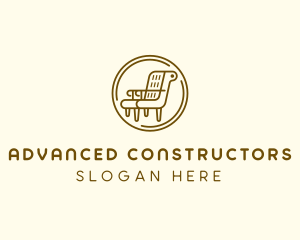 Armchair Furniture Badge logo design