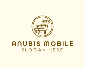 Armchair Furniture Badge logo design