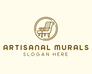 Armchair Furniture Badge logo design