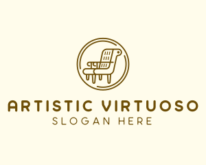 Armchair Furniture Badge logo design