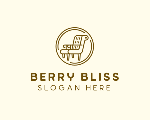 Armchair Furniture Badge logo design