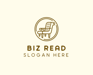 Armchair Furniture Badge logo design