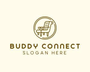 Armchair Furniture Badge logo design