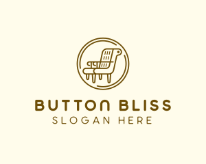 Armchair Furniture Badge logo design