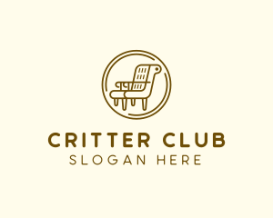 Armchair Furniture Badge logo design