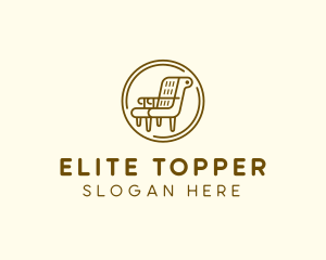 Armchair Furniture Badge logo design