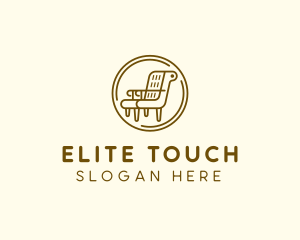 Armchair Furniture Badge logo design