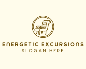 Armchair Furniture Badge logo design