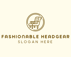 Armchair Furniture Badge logo design