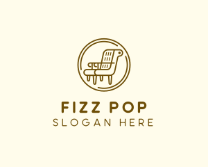 Armchair Furniture Badge logo design