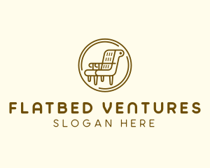 Armchair Furniture Badge logo design