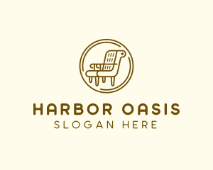 Armchair Furniture Badge logo design