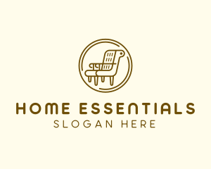 Armchair Furniture Badge logo design