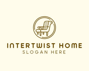 Armchair Furniture Badge logo design