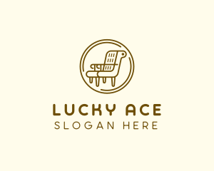 Armchair Furniture Badge logo design