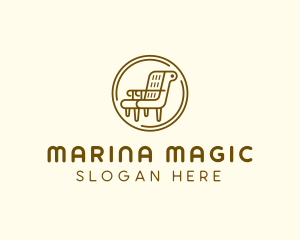 Armchair Furniture Badge logo design