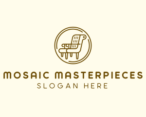 Armchair Furniture Badge logo design