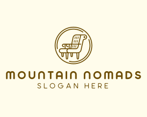 Armchair Furniture Badge logo design