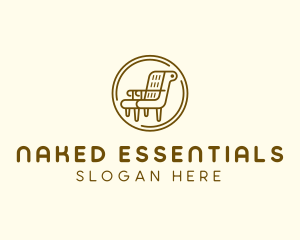 Armchair Furniture Badge logo design