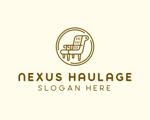 Armchair Furniture Badge logo design