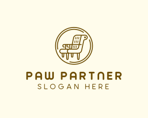 Armchair Furniture Badge logo design